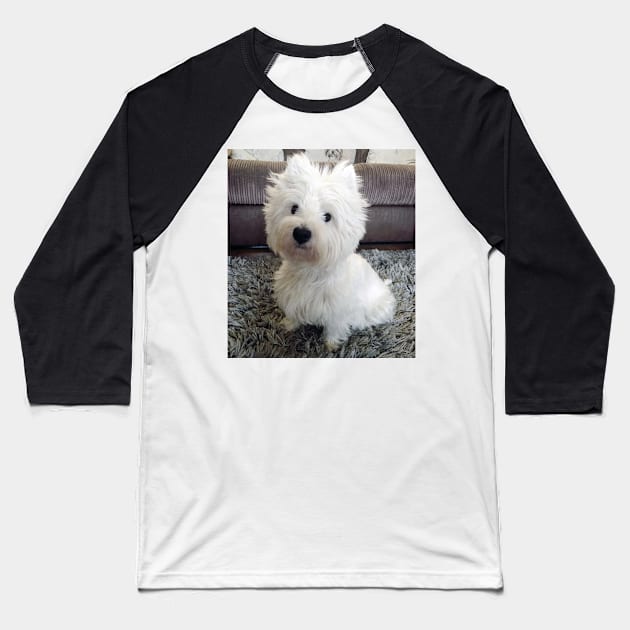 Westie Baseball T-Shirt by princess-pirate